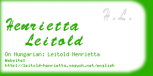 henrietta leitold business card